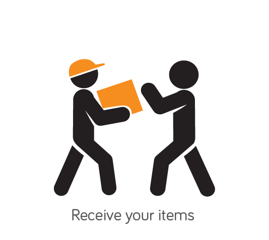 Receive your items